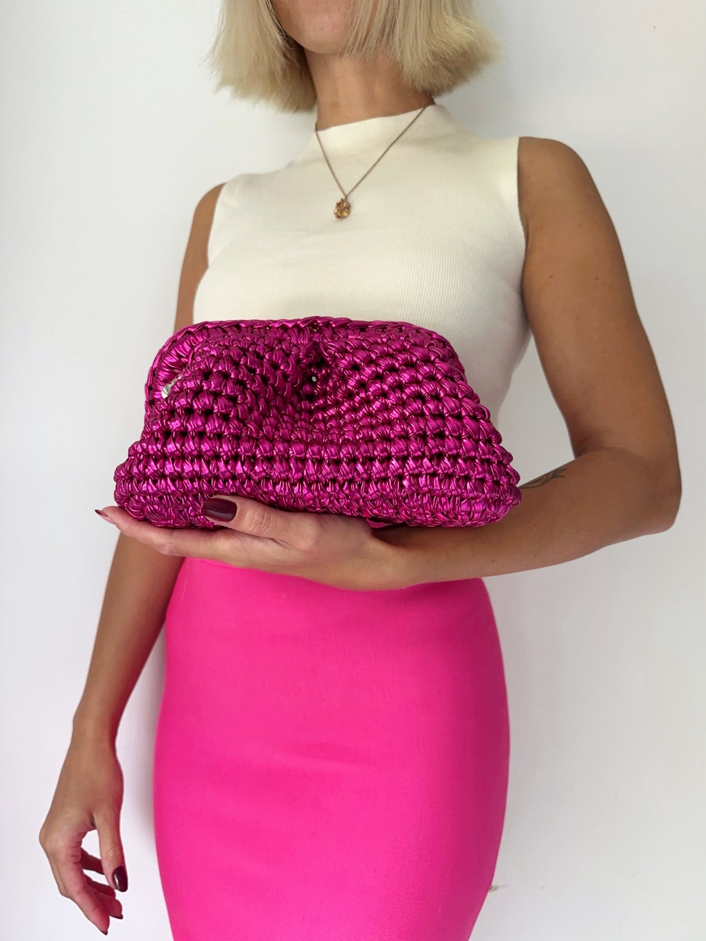 Clutch casual No 2.fuchsia