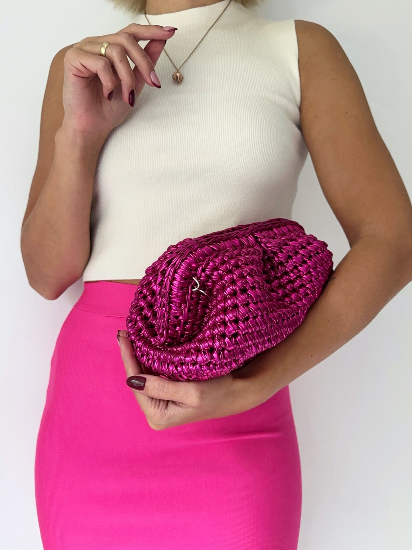 Clutch casual No 2.fuchsia